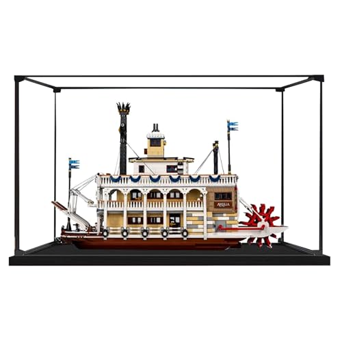 Acryl-Vitrine für Lego 21356 K-Dampfgarer-Set, staubdicht, Aufbewahrungsbox, transparente Hülle, kompatibel mit 21356 (nur Displaybox, Kit nicht im Lieferumfang enthalten) (schwarze Legierung) von DDXMML