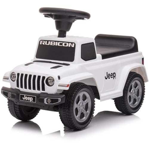 DEVESSPORT Jeep Rubicon Baby-Lauflernhilfe | Lauflernhilfe für Babys von 12-36 Monaten | Babyauto ohne Pedale mit Stauraum unter dem Sitz von DEVESSPORT