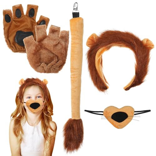 DEARMAMY 1 Satz Bekleidungszubehör-set Löwentanzkostüm Tiere Bärenkostüm Löwengarde Fuchsohren Löwen-kostümzubehör Halloween-cosplay-kostüm Pelziges Kostüm Zirkus Kuh-stirnband Garn DEARMAMY 1 Satz Bekleidungszubehör-set Löwentanzkostüm Tiere Bärenkostüm Löwengarde Fuchsohren Löwen-kostümzubehör Halloween-cosplay-kostüm Pelziges Kostüm Zirkus Kuh-stirnband Garn von DEARMAMY
