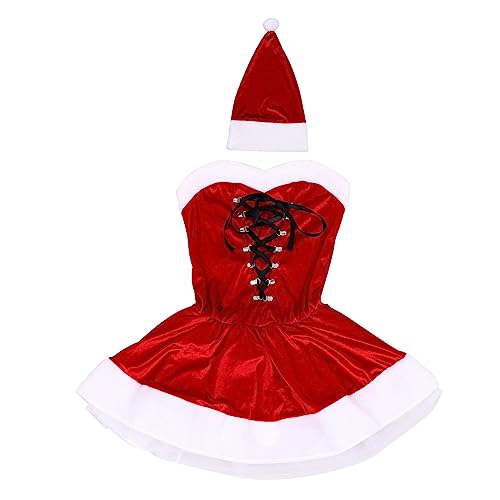 DEARMAMY 1 Satz Bühnenkostümkleid Frauenkostüm Kleid für Bühnenauftritte Partyzubehör Bühnenleistung Kostüm Weihnachtsschmuck Weihnachtskostüm Bequemes Kleid Flanell rot DEARMAMY 1 Satz Bühnenkostümkleid Frauenkostüm Kleid für Bühnenauftritte Partyzubehör Bühnenleistung Kostüm Weihnachtsschmuck Weihnachtskostüm Bequemes Kleid Flanell rot von DEARMAMY
