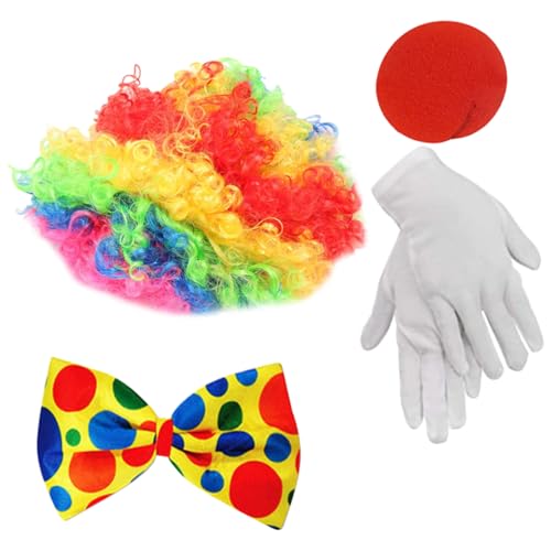 DEARMAMY 1 Satz Clown Verkleiden Kahle Kappe Perückenkappe Clown -outfit Stand Spitzenperücken Halloweenkostüm Handschuhe Für Männer Clown-zubehör -kostüm Clown Kostüm Herren Stoff DEARMAMY 1 Satz Clown Verkleiden Kahle Kappe Perückenkappe Clown -outfit Stand Spitzenperücken Halloweenkostüm Handschuhe Für Männer Clown-zubehör -kostüm Clown Kostüm Herren Stoff von DEARMAMY