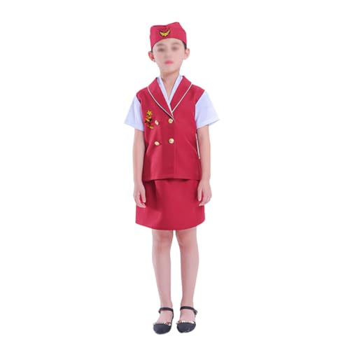 DEARMAMY 1 Satz Cosplay-Kostüm für Rollenspielkostüm für Kostüm der Flugbesatzung Stewardess-Rollenspielkostüm Kinderkostüm Werkzeug für Rollenspiele Cosplay Stewardess DEARMAMY 1 Satz Cosplay-Kostüm für Rollenspielkostüm für Kostüm der Flugbesatzung Stewardess-Rollenspielkostüm Kinderkostüm Werkzeug für Rollenspiele Cosplay Stewardess von DEARMAMY