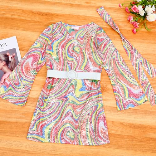 DEARMAMY Ärmelloses Vintage Kleid Retro Disco Outfit Mädchenkleid Ee403 M Stirnband Accessoire von DEARMAMY