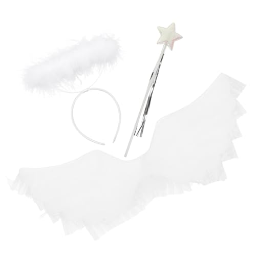 DEARMAMY 1 Satz Engel-cosplay Wunder Flügel-outfits Zauberstäbe Mädchen Kleid Marienkäfer Ballettröckchen Funkeln Frauen Fee Kaninchen Figur Rave Zubehör Zauberstab Weiß Stoff DEARMAMY 1 Satz Engel-cosplay Wunder Flügel-outfits Zauberstäbe Mädchen Kleid Marienkäfer Ballettröckchen Funkeln Frauen Fee Kaninchen Figur Rave Zubehör Zauberstab Weiß Stoff von DEARMAMY