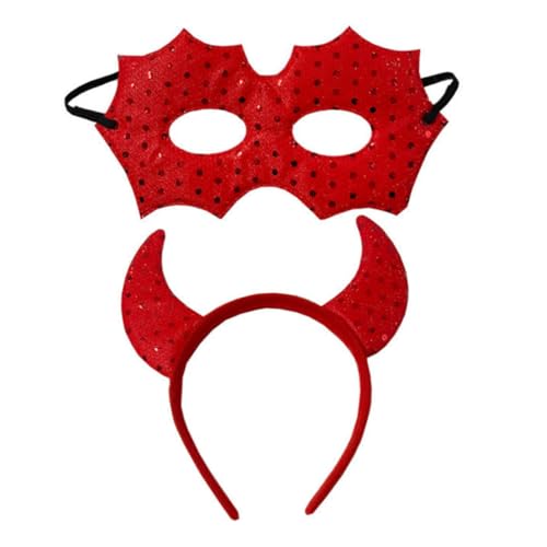 DEARMAMY 1 Satz Feiertagsdekorationen Reh Bullenkostüm Halloweenkostüm halloween haarschmuck halloween kopfschmuck Party verkleiden sich Haarreifen Halloween-Stirnband und Maske Plastik rot DEARMAMY 1 Satz Feiertagsdekorationen Reh Bullenkostüm Halloweenkostüm halloween haarschmuck halloween kopfschmuck Party verkleiden sich Haarreifen Halloween-Stirnband und Maske Plastik rot von DEARMAMY