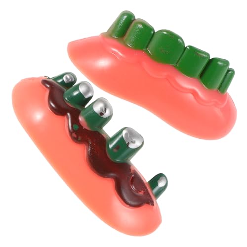 DEARMAMY 1 Satz Festliche Dressingfälle Halloween-hosenträger Requisiten Szenenzubehör Halloween-accessoires Monsterzähne Halloween-zahndekoration Hosenträger Gefälscht von DEARMAMY