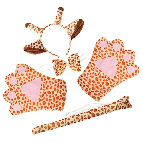 DEARMAMY 1 Satz Giraffen Kostüm Set für Tierohren Haarreif Fliege Handschuhe und für Karneval Halloween und Cosplay Events für DEARMAMY 1 Satz Giraffen Kostüm Set für Tierohren Haarreif Fliege Handschuhe und für Karneval Halloween und Cosplay Events für von DEARMAMY
