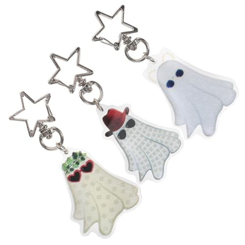 DEARMAMY 1 Satz Halloween Halloween Assecoires Halloweendeko Halloween Witzige Schlüssel Zubehör Tasche Hängende Dekoration Halloween-partygeschenke Metall 3 Stück von DEARMAMY