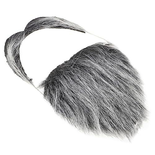 DEARMAMY 1 Satz Halloween-Opa-Kunstbart gefälschter Wikingerbart Kostüm lustige falsche Bärte Bartkamm Bart-Kit Fasching Schnurrbart Faschingsbart Schnurrbart für Party Halloween Bart Stoff von DEARMAMY