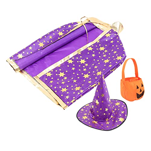 DEARMAMY 1 Satz Halloween-Umhang Sensenmann Party-Umhang Make-up-Umhang Haube halloween umhang halloween costume weihnachtsdeko Cosplay-Umhang Umhang mit Bühnendekoration Vlies Violett von DEARMAMY