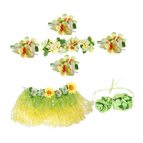 DEARMAMY 1 Satz Hawaiian Luau Kostümset für Teiliges Ensemble mit Rock Armband und Stirnband für Tropische Partys Fotoshootings und DEARMAMY 1 Satz Hawaiian Luau Kostümset für Teiliges Ensemble mit Rock Armband und Stirnband für Tropische Partys Fotoshootings und von DEARMAMY