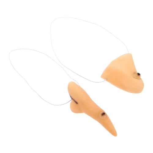 DEARMAMY 1 Satz Hexenmaskerade Hexennase Maskerade-maske Für Frauen Party Halloween-nase Kostüm Mit Langer Nase Gefälschte Lange Nase Hexenzubehör Hexenkostüm Damen Beige Vinyl von DEARMAMY