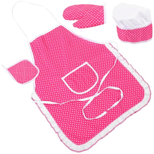 DEARMAMY 1 Satz Kinderschürze Kochen Kochmütze für Kleinkinder Backkostüm für Küche Name Junge kinderkochmütze kochmützen für Cosplay Kochkostüm Kochmütze für Tuch Rosy DEARMAMY 1 Satz Kinderschürze Kochen Kochmütze für Kleinkinder Backkostüm für Küche Name Junge kinderkochmütze kochmützen für Cosplay Kochkostüm Kochmütze für Tuch Rosy von DEARMAMY