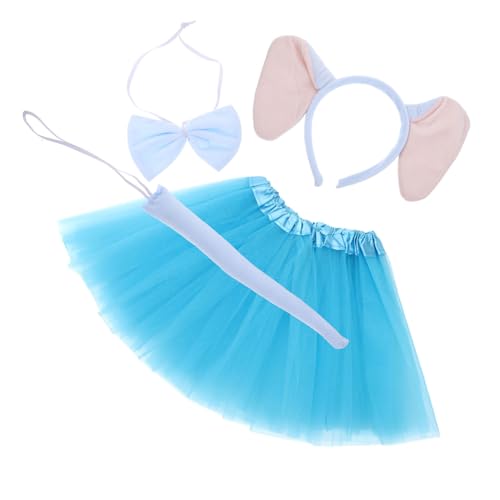 DEARMAMY 1 Satz Kostümset für Erwachsene Süße Elefantenohren und Tutu Rock Zubehör für Halloween und Karneval Teiliges für Kostümpartys und Cosplay von DEARMAMY