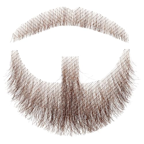 DEARMAMY Realistisches Bartpflege-zubehör Für Männer Schnurrbärte Set Gefälschter Schnurrbart Requisite Für Cosplay Und Halloween von DEARMAMY