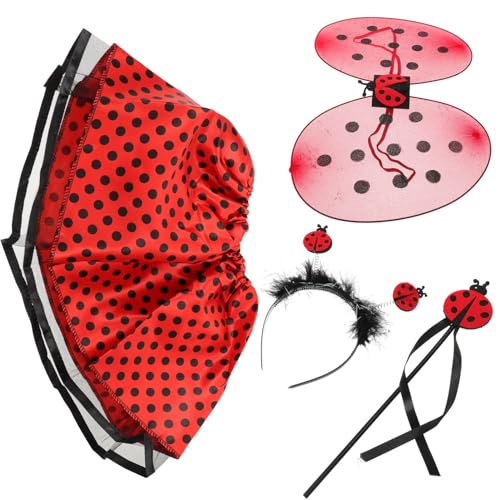DEARMAMY 1 Satz Marienkäfer Flügel Mull Rock Party-kid, Das Kostüm Aufführt Cosplay-kostüm Für Cartoon-kid-performance-kostüm Kostümanzug Für Party-kostüm-kit Stoff Rot DEARMAMY 1 Satz Marienkäfer Flügel Mull Rock Party-kid, Das Kostüm Aufführt Cosplay-kostüm Für Cartoon-kid-performance-kostüm Kostümanzug Für Party-kostüm-kit Stoff Rot von DEARMAMY
