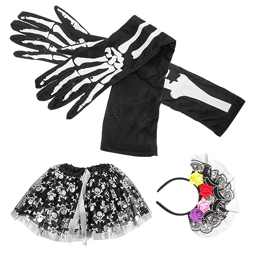 DEARMAMY 1 Satz Masken Cosplay-accessoires Verkleiden Kostüm Halloween Kleidung Für Kleine Mädchen Ballettröckchen Stirnband Tutu-rock Für Kleine Mädchen Tutu-rock Mit Stoff von DEARMAMY