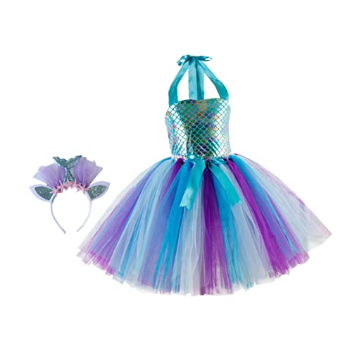 DEARMAMY Mädchen Kinderkleid Meerjungfrau Kostüm Mit Stirnband Geburtstagsparty Outfit 6 Mesh Hochzeitskleid Atmungsaktiv Und Wiederverwendbar DEARMAMY Mädchen Kinderkleid Meerjungfrau Kostüm Mit Stirnband Geburtstagsparty Outfit 6 Mesh Hochzeitskleid Atmungsaktiv Und Wiederverwendbar von DEARMAMY