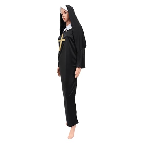 DEARMAMY Halloween-kostüme für Frauen Erwachsene Nonne Cosplay-stil Party-requisiten Bequemes Material DEARMAMY Halloween-kostüme für Frauen Erwachsene Nonne Cosplay-stil Party-requisiten Bequemes Material von DEARMAMY