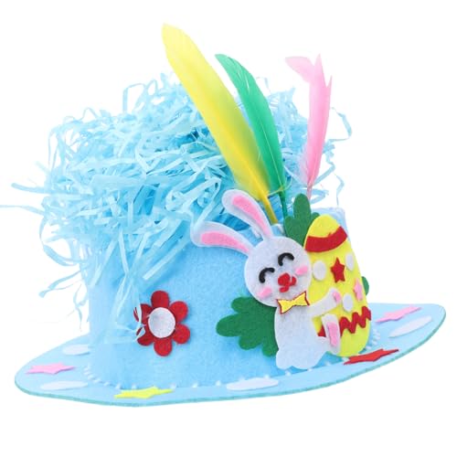DEARMAMY 1 Satz Osterhut bastelset für Ostern-Küken-Hut Kükeneier für die Osterhaubendekoration Ostermütze für -Bastelbedarf Materialpaket für Ostermützen Nicht gewebt von DEARMAMY