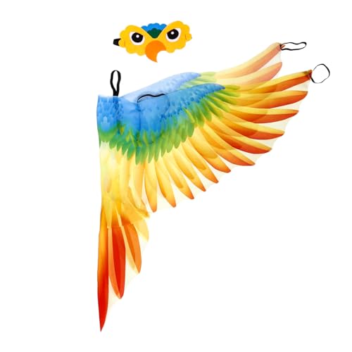 DEARMAMY 1 Satz Papageienflügel-Umhang Halloween-Rollenspiel Kostüm Eulenflügel kinderkostum halloween Theater Requisiten Partygeschenke Cosplay-Party-Requisite Stoff Orange von DEARMAMY