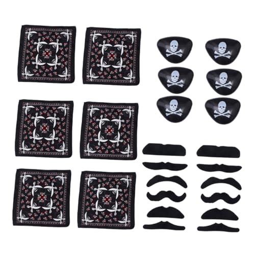 DEARMAMY 1 Satz Piratenanzug halloween costume halloween kleidung halloween klamotten augenmasken piratin Piratendekorationen Piratenhut Kostüm Piratenanzüge Cosplay-Anzüge Seidig Black von DEARMAMY