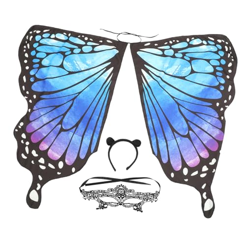 DEARMAMY Zarter Schmetterlingsumhang Schmetterlingsflügel-kostüm Für Damen Bequemer Schalumhang Für Festivaltanz Und Cosplay DEARMAMY Zarter Schmetterlingsumhang Schmetterlingsflügel-kostüm Für Damen Bequemer Schalumhang Für Festivaltanz Und Cosplay von DEARMAMY