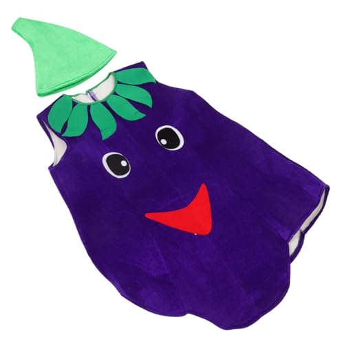 DEARMAMY 1 Satz Schwamm-auberginen-kostüm Auberginen-outfit Halloween-aubergine-cosplay-kostüm Gemüsekostüm Für Gemüse-halloween-kostüm Auberginen-halloween-kostüm Vinylon von DEARMAMY