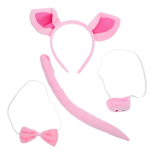 DEARMAMY 1 Satz Schwein Kostüm Set für Karneval Halloween und Cosplay Teiliges Set mit Schweineohren Fliege und Nase Weiches Gemütliches Material für Altersgruppen und Vielseitige Anlässe DEARMAMY 1 Satz Schwein Kostüm Set für Karneval Halloween und Cosplay Teiliges Set mit Schweineohren Fliege und Nase Weiches Gemütliches Material für Altersgruppen und Vielseitige Anlässe von DEARMAMY
