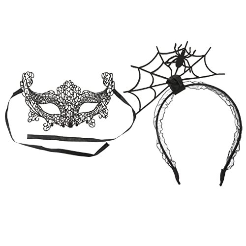 DEARMAMY 1 Satz Spinnennetz-Stirnband schwarze Vollmaske Gesicht Mascaras pelziger Fuchs Fuchsmaske haarreif halloween haarreifen halloween Halloween-Cosplay-Dekore Halbmasken Stoff Black DEARMAMY 1 Satz Spinnennetz-Stirnband schwarze Vollmaske Gesicht Mascaras pelziger Fuchs Fuchsmaske haarreif halloween haarreifen halloween Halloween-Cosplay-Dekore Halbmasken Stoff Black von DEARMAMY