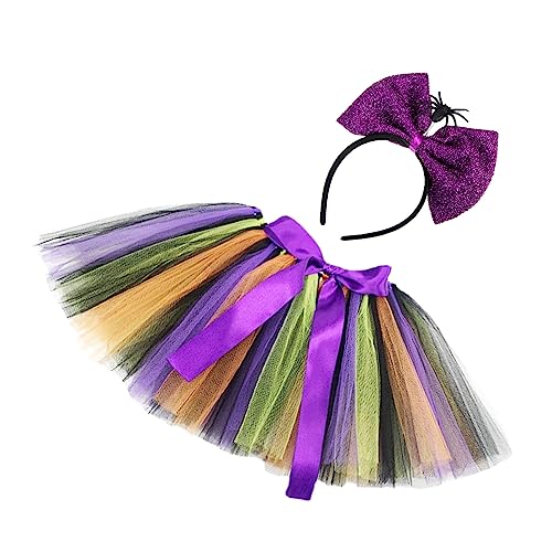 DEARMAMY 1 Satz Tutu-Rock-Stirnband Kostüm Vampir-Kleidung Halloween-Erwachsener Outfits Maske halloween theme halloween party Halloween-Foto-Requisiten Halloween-Rock Gittergewebe von DEARMAMY