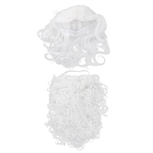 DEARMAMY 1 Satz Weihnachtsmann-perücken-Set Weiß Dekorationen Papa Gefälscht Kostüm Weihnachts-Cosplay-bart Weihnachten Lustig Erwachsene Körperpflege Hochtemperaturdraht DEARMAMY 1 Satz Weihnachtsmann-perücken-Set Weiß Dekorationen Papa Gefälscht Kostüm Weihnachts-Cosplay-bart Weihnachten Lustig Erwachsene Körperpflege Hochtemperaturdraht von DEARMAMY