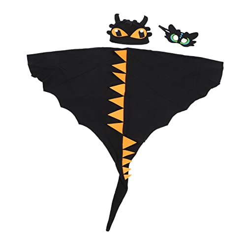 DEARMAMY 1satz Dragon Cape Halloween Cosplay Kostüm Mit Und Hut Für Mädchen Für Drachenliebhaber Halloween Kostümparty Und Bühnenauftritte von DEARMAMY