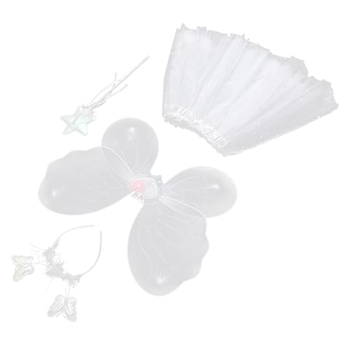 DEARMAMY 1 Set Festival Performance Dress Mit Schmetterlingsflügeln Bezauberndem Fairy Skirt Und Accessoires Für Cosplay Kostü Ideales Für Kleine Feenliebhaber von DEARMAMY