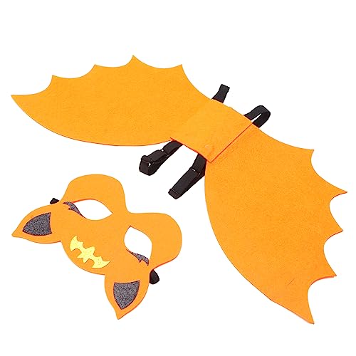 DEARMAMY 1 Set Halloween Kinderdekoration Fledermausflügel Eva Cosplay Requisiten Halloween Aufkleber Halloween Kostüm Vampirumhang Schwarzer Flügel Kostümflügel Maskerade Vliesstoff von DEARMAMY