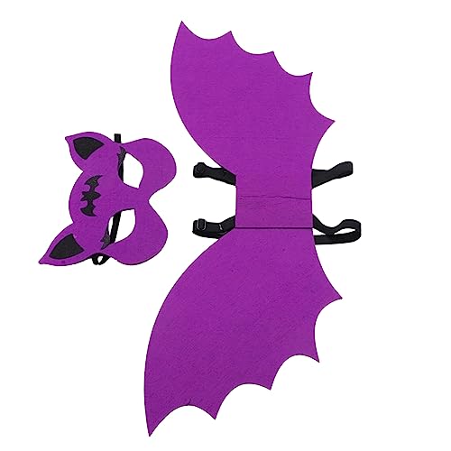 DEARMAMY 1 Set Halloween Kinderdekoration Fledermausflügel Eva Cosplay Requisiten Halloween Kostüme Für Filzflügel Umhang Halloween Maske Fledermaus Rollenspiel Zubehör Vliesstoff von DEARMAMY