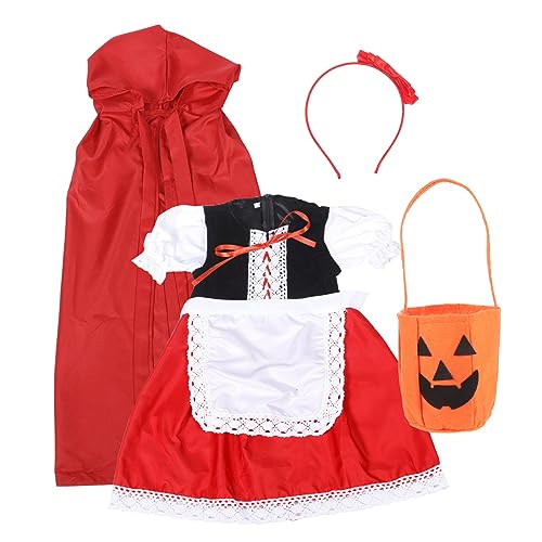 DEARMAMY 1 Set Kapuzenkostüme Halloween Kinderkostüm Anzug Maskerade Kleidung Für Kinder Mädchen DEARMAMY 1 Set Kapuzenkostüme Halloween Kinderkostüm Anzug Maskerade Kleidung Für Kinder Mädchen von DEARMAMY