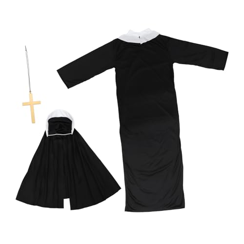 DEARMAMY Halloween Cosplay Kostüme für Erwachsene Priester Kleid Umhang Halloween Priester Kleidung Set DEARMAMY Halloween Cosplay Kostüme für Erwachsene Priester Kleid Umhang Halloween Priester Kleidung Set von DEARMAMY