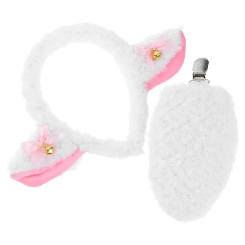 DEARMAMY 1 Set Schafkostüm-Zubehör – Lammohr-Stirnband Mit Glöckchen Und Flauschigem -Set Für Cosplay Halloween-Party DEARMAMY 1 Set Schafkostüm-Zubehör – Lammohr-Stirnband Mit Glöckchen Und Flauschigem -Set Für Cosplay Halloween-Party von DEARMAMY