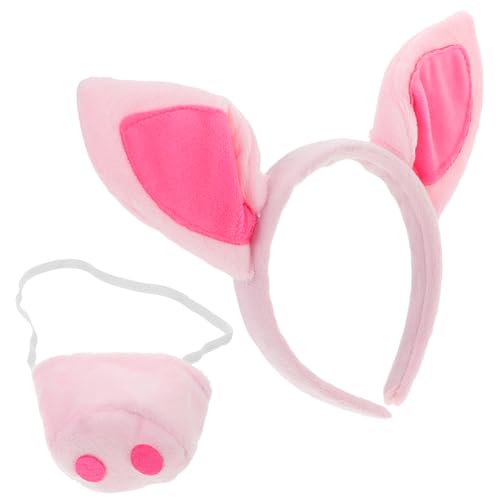 DEARMAMY 1 Set Schweinenase Haarband Tier Cosplay Ohren Schweine Tierkostüm Zubehör Tierohr Tier Cosplay Kostüm Schweineohren Kostüm Erwachsene Schweinezubehör Leopard Hase Rosa Baumwolle DEARMAMY 1 Set Schweinenase Haarband Tier Cosplay Ohren Schweine Tierkostüm Zubehör Tierohr Tier Cosplay Kostüm Schweineohren Kostüm Erwachsene Schweinezubehör Leopard Hase Rosa Baumwolle von DEARMAMY