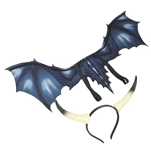 DEARMAMY 1 Set Vliesstoff Kunststoff Cosplay Stirnband Teufel Kopfbedeckung Halloween Kostüm Zubehör Dinosaurier Kostüm von DEARMAMY