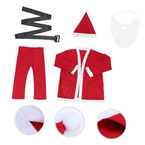 DEARMAMY 1 Set Weihnachtsmannkostüm Weihnachtsmann Outfit Weihnachtskostüme Weihnachtsmannanzug Weihnachtsmann Dekorationen Weihnachtsstrickjacke Weihnachtsanzug Für Herren von DEARMAMY
