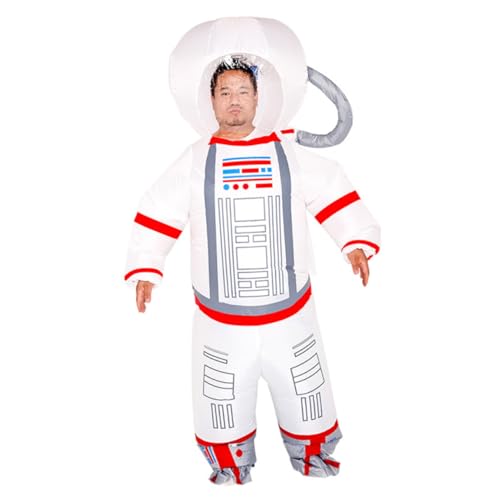 DEARMAMY 1 Stück Cosplay Kleid Kinderanzug Aufblasbares Kostüm Entdecker Astronautenanzug Astronautenkostüm Für Erwachsene Lustige Aufblasbare Weltraumparty Astronautenparty von DEARMAMY