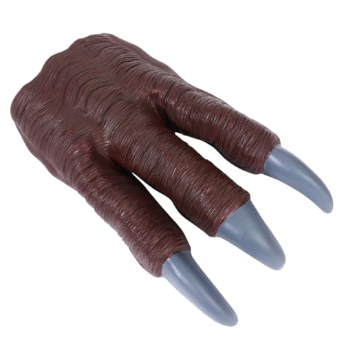 DEARMAMY 1 Stück Dinosaurier-Klaue jurrassic park yurassic park Handpuppe dinosaur costume Puppen Halloween-Handschuhe Dinosaurier Kostüm Krallen Dinosaurier-Zubehör Plastik Brown von DEARMAMY