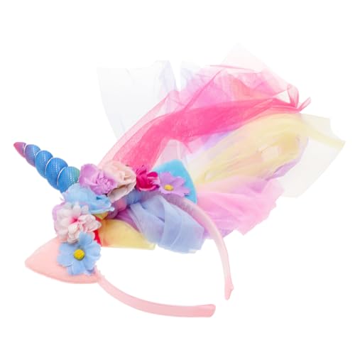 DEARMAMY 1 Stück Einhorn Haarreif mit Schleier Party Kopfschmuck für Mädchen für Geburtstagsfeiern Cosplay und Festliche Anlässe Süßes und Design DEARMAMY 1 Stück Einhorn Haarreif mit Schleier Party Kopfschmuck für Mädchen für Geburtstagsfeiern Cosplay und Festliche Anlässe Süßes und Design von DEARMAMY