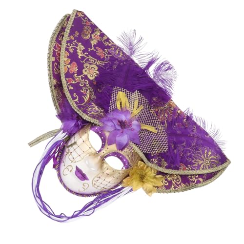 DEARMAMY Vollgesichtsmaske Aus Venezianischem Kunststoff Für Karnevalspartys Und Karnevalspartys Bequeme Passform Requisite DEARMAMY Vollgesichtsmaske Aus Venezianischem Kunststoff Für Karnevalspartys Und Karnevalspartys Bequeme Passform Requisite von DEARMAMY