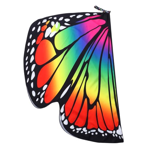 DEARMAMY 1 Stück Halloween Schmetterlingsumhang Umhang Mit Kapuze Halloweenkostüm Cosplay-mantel Flügel Kostüm Scary Halloween -kostüme Halloween Umhang Flügel Schal Polyester Colorful von DEARMAMY