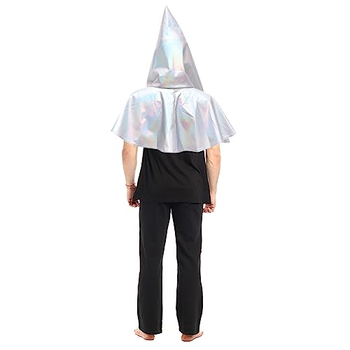 DEARMAMY 1 Stück Halloween Sensenmann Umhang Glitzerndes Halloween Outfit Halloween Cosplay Umhang Halloween Kostüm Kapuzenumhang Erwachsene Halloween Zauberer Umhang Todeskostüm Umhang von DEARMAMY