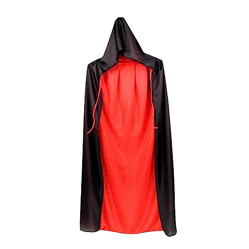 DEARMAMY Einseitiger Schwarzer Und Roter Kapuzenumhang Für Erwachsene Halloween Cosplay Vampir Umhang Doppelter Stoff Ideal Für Partys Und Bühnenauftritte Vielseitiges Kostü DEARMAMY Einseitiger Schwarzer Und Roter Kapuzenumhang Für Erwachsene Halloween Cosplay Vampir Umhang Doppelter Stoff Ideal Für Partys Und Bühnenauftritte Vielseitiges Kostü von DEARMAMY