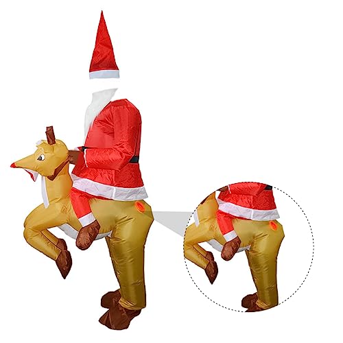 DEARMAMY 1 Stück Party Kostüm Aufblasbares Aufblasbares Kostüm Aufblasbares Weihnachtskostüm Lustiger Weihnachtspullover Rentier Aufblasbarer Anzug Halloween Kostüme Baumkostüm Bekleidung von DEARMAMY